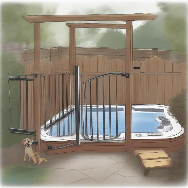 Ensuring dog safety around hot tubs