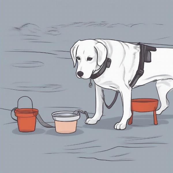 Dog safety on the beach: lead, water bowl, shade