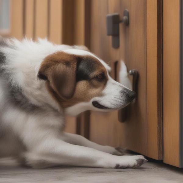 Dog Scratching Door Due to Boredom