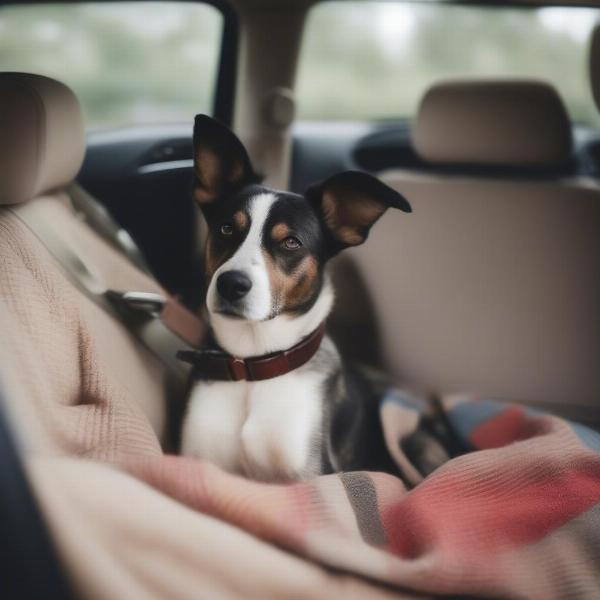 Comfortable Dog in Car