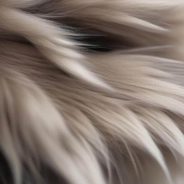 Close-up of dog shedding fur