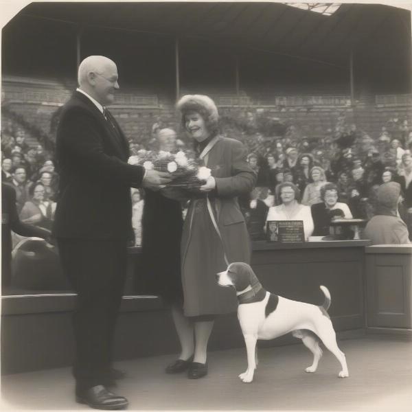 Dog Show Winner Receiving Award