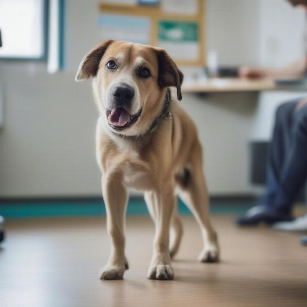 Dog showing back leg pain symptoms