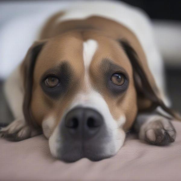 Dog exhibiting symptoms after consuming a cupcake