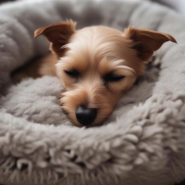 Dog Sleeping in a Cozy Bed