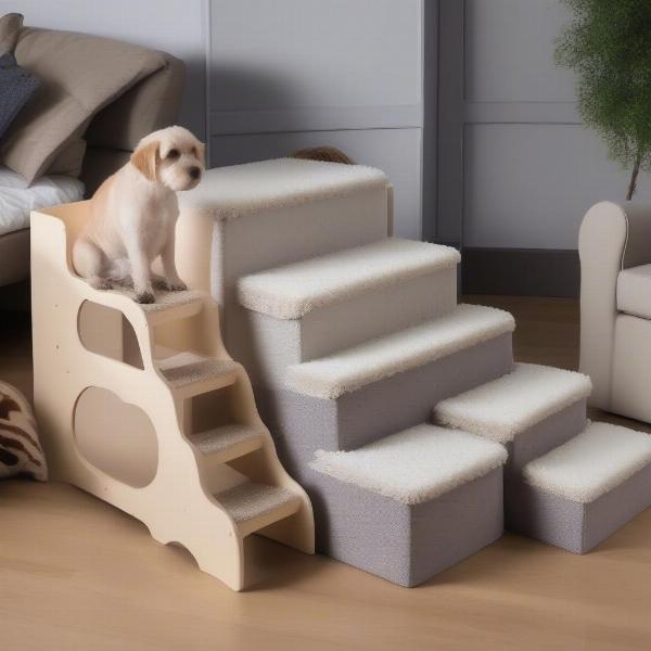 Different Types of Dog Stairs for High Beds