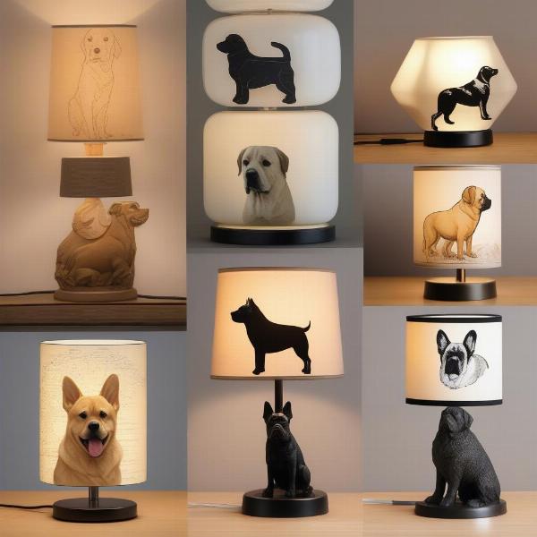 Dog Table Lamps in Different Breeds