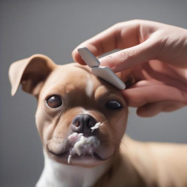 Dog Taking Flea Tablet