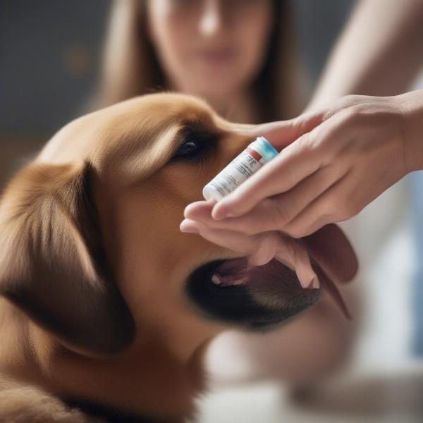 Dog Taking Natural Thyroid Supplement