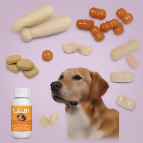 Dog Taking UC-II Collagen Supplement