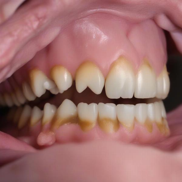 Dog Teeth with Tartar Buildup