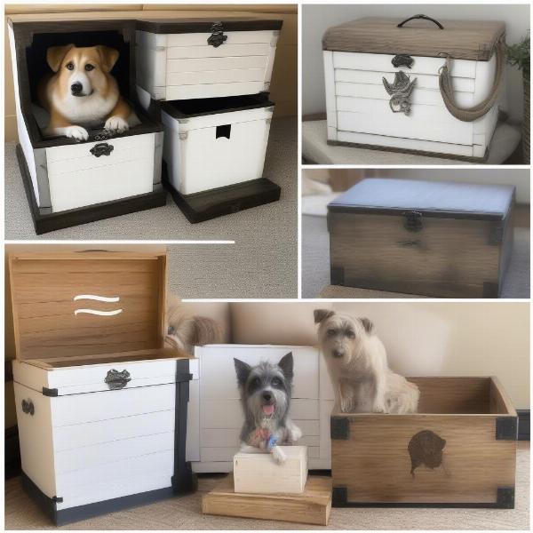 Different Styles of Wooden Dog Toy Boxes