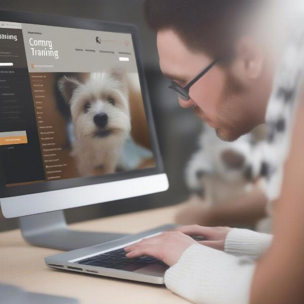 Searching for dog trainers online in Northampton