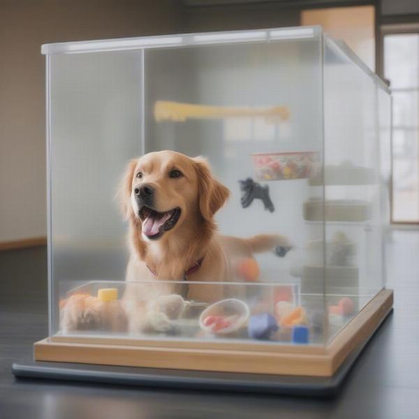 Training a Dog to Use a Plexiglass Pen Positively