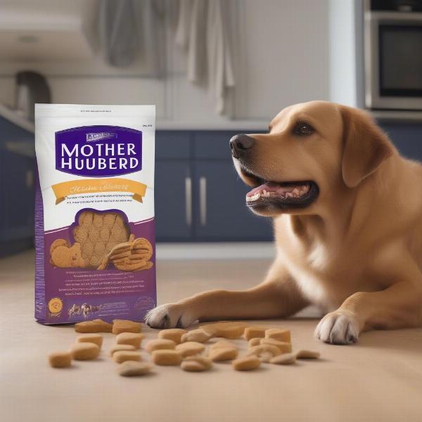 Dog Being Trained with Old Mother Hubbard Biscuits