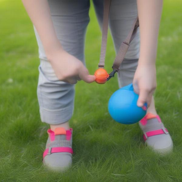 Fun dog walking accessories: treat pouch and ball launcher