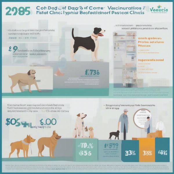 Comparing dog vaccination costs between different clinics