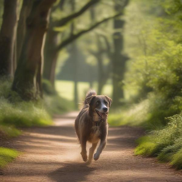 Dog walking in the New Forest near Lymington