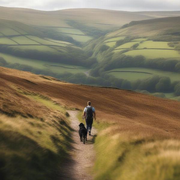 Dog walking in the Peak District National Park