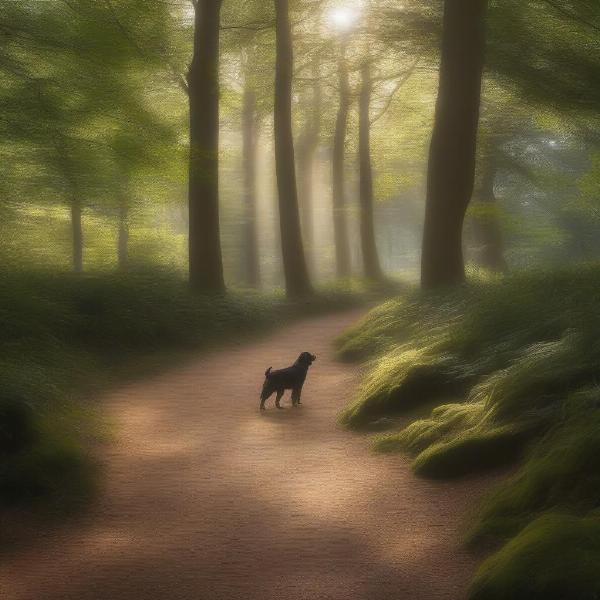 Dog walks on Leith Hill, Surrey