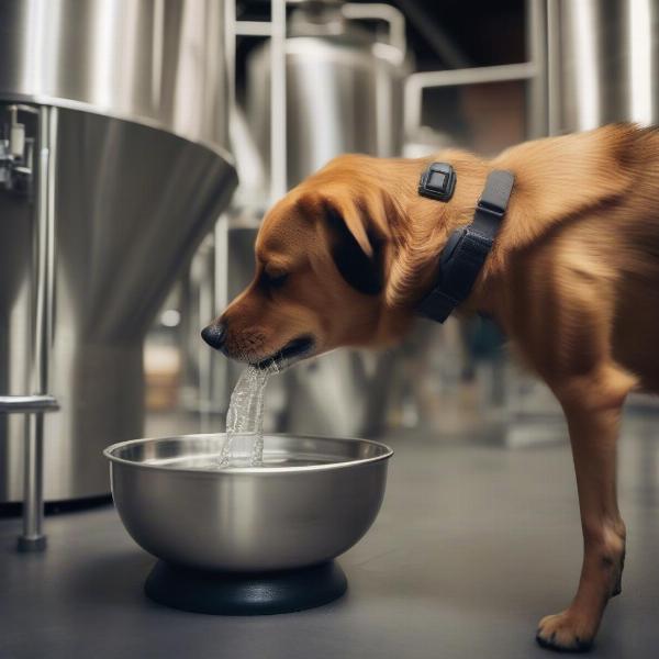 Dog Water Bowl at Brewery