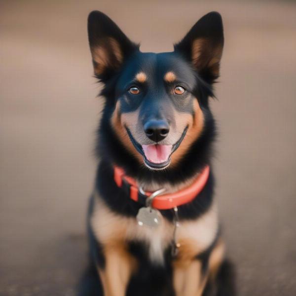 Dog Wearing a Bark Collar Comfortably