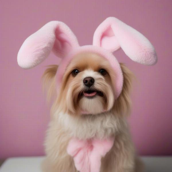 Dog Wearing Bunny Ears