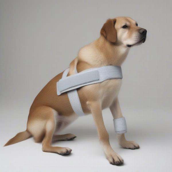 Dog with a Carpal Splint