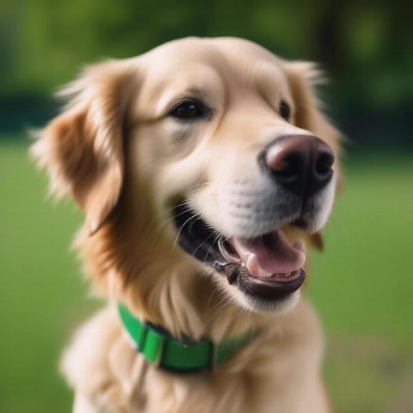 Dog Wearing Flea Collar in the UK