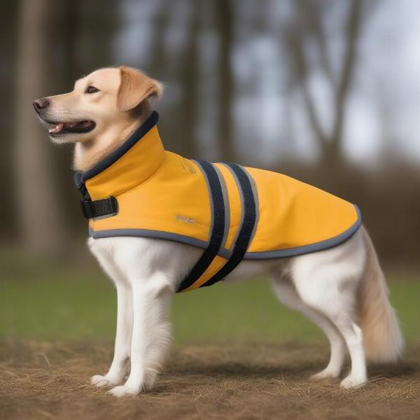 Dog Wearing H&H Coat