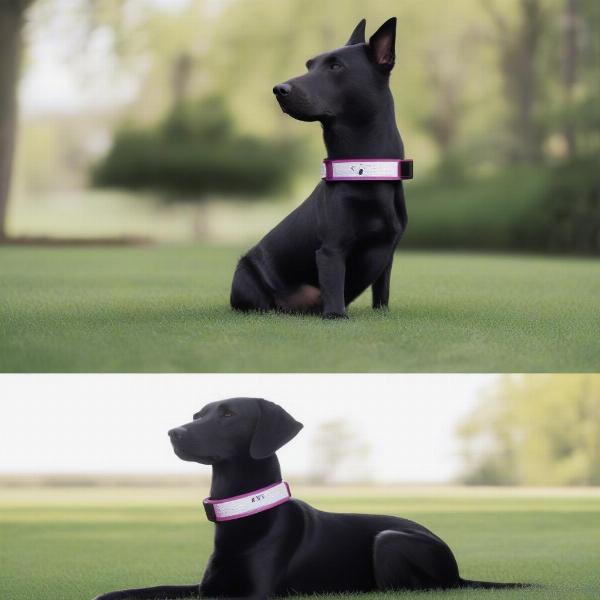 Dog Wearing a Remote Training Collar Correctly