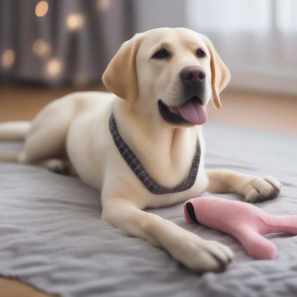 Happy Dog in Sleepwear