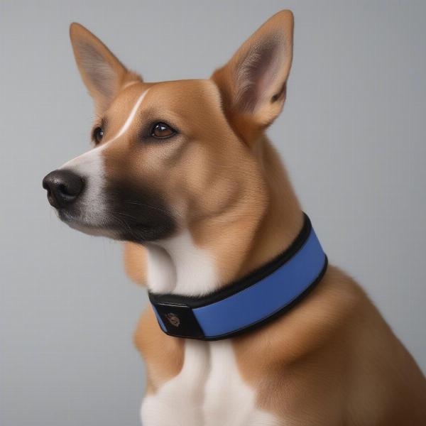 Dog wearing soft collar for comfort