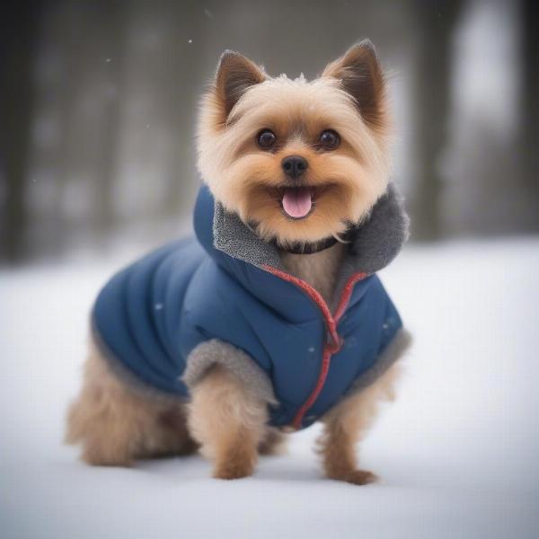 Dog in Winter Coat