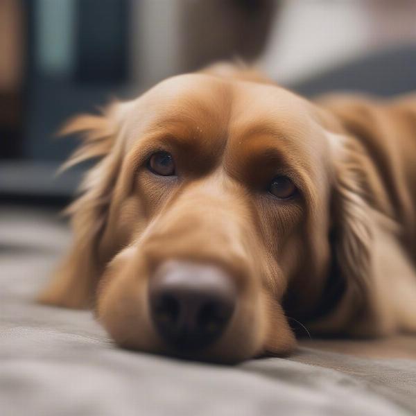 Dog exhibiting symptoms of Cushing's Disease, which can cause high alkaline phosphatase