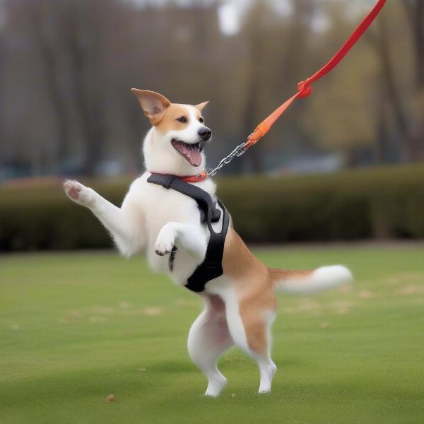 Dog Playing with Holter Monitor