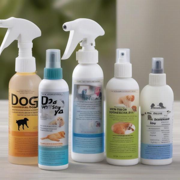 Different types of dog wound sprays