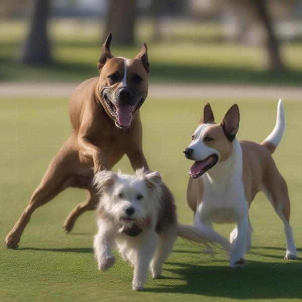 Dogs Playing at Coronado Dog Park