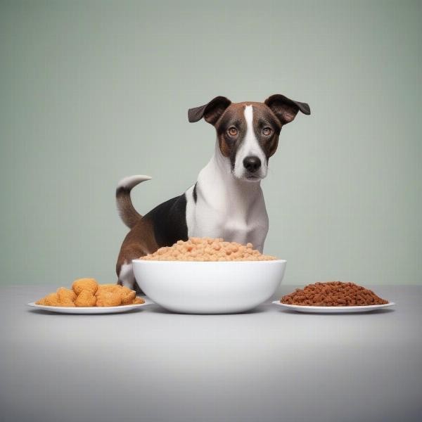 Dominant dog guarding food