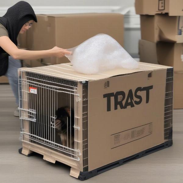 Donating dog crates via online platforms