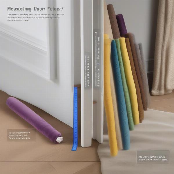 Different sizes and materials for draft excluders