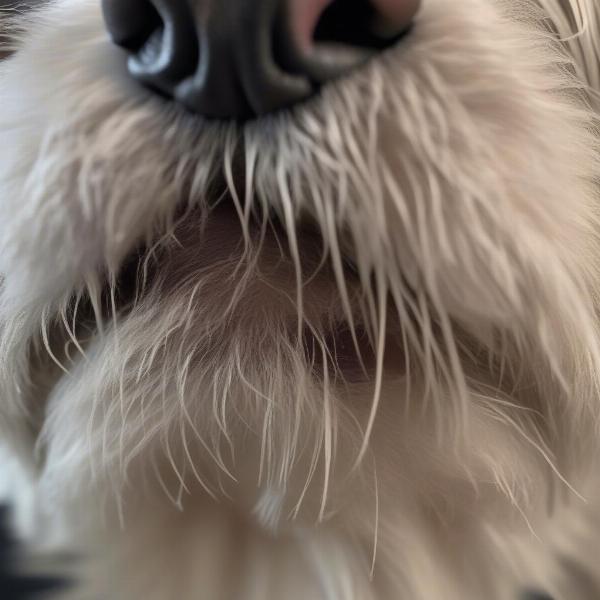 Close-up of a dry dog nose