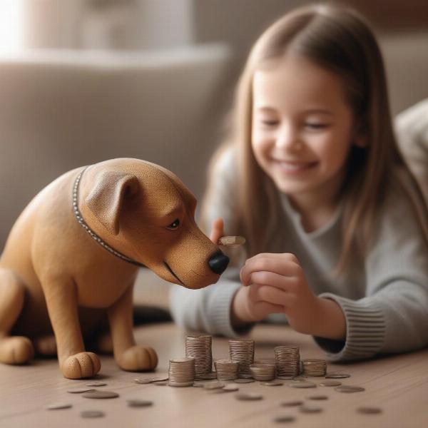 Children saving money for their pet