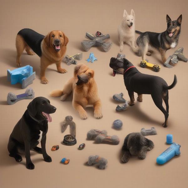 Duraforce toys for different dog breeds