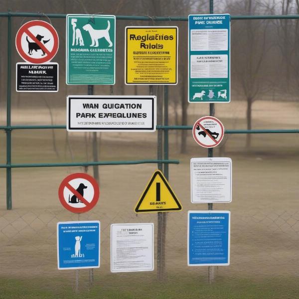 Eau Claire Dog Park Rules and Signs