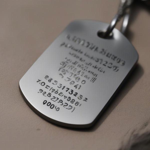 Engraved Dog Tag