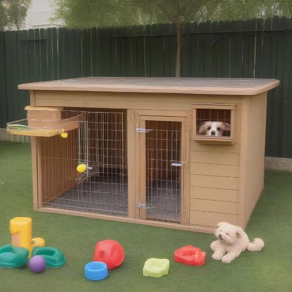 Adding enrichment features to a dog kennel