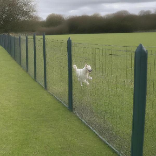 Dog walking field with secure fencing in Evesham