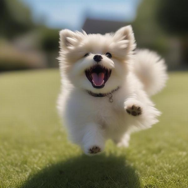 Excited Dog Spinning