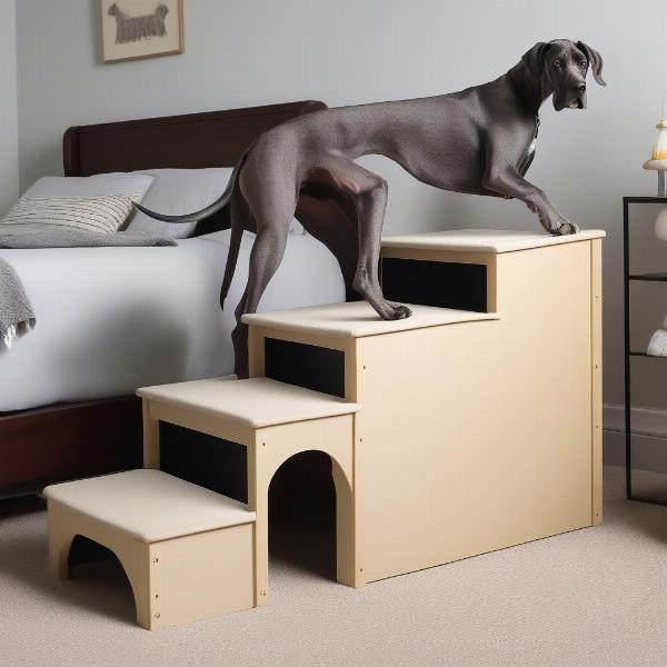 Extra wide dog steps for large breeds like Great Danes and Mastiffs